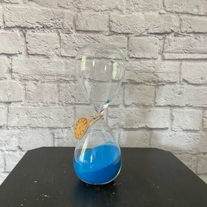 NWT hour glass with blue sand